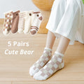 5/10/20 Pairs Women's Short Tube Socks Pink Cat Thin Four Seasons Cute Boat Sockslow Top Ins Trendy Socks