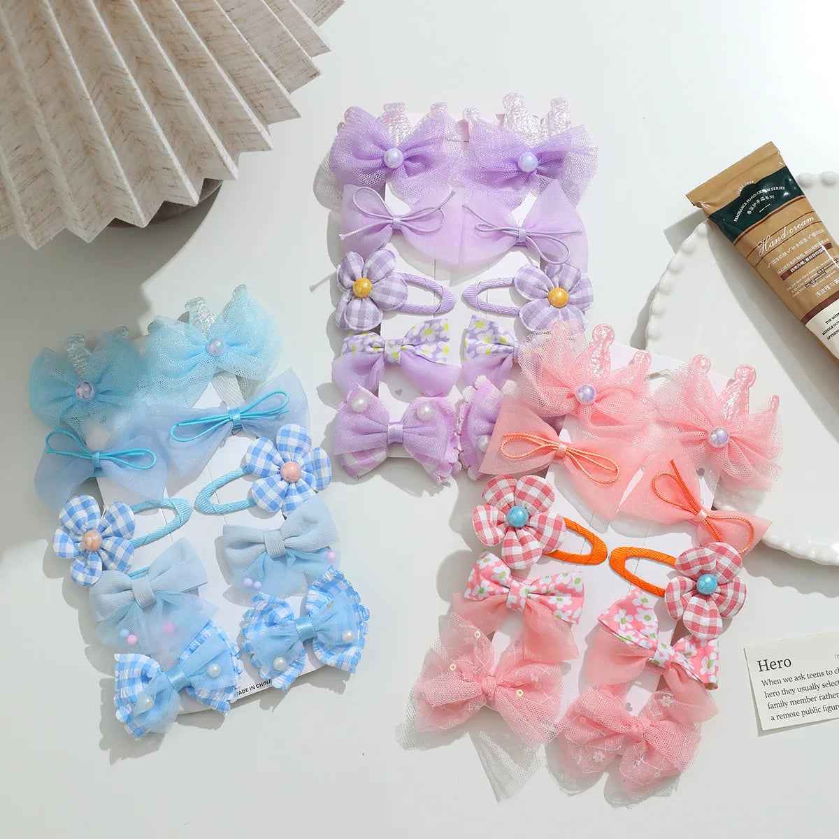 10pcs bow hair accessories for girls, baby lace hair accessories, hair clip set10pcs bow hair accessories for girls, baby lace h