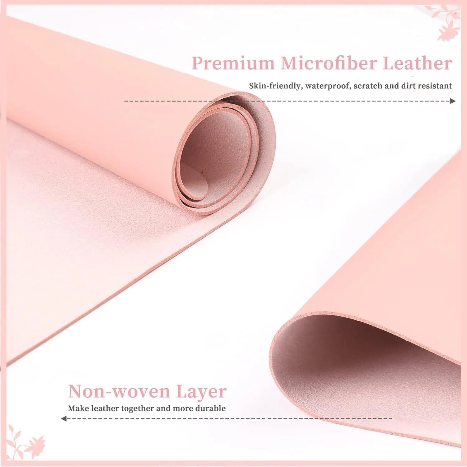 Pink Nail Art Table Mat, Portable Nail Art Armrest Professional Table Mat, Microfiber Leather Nail Art Mat for Nail Art Salon