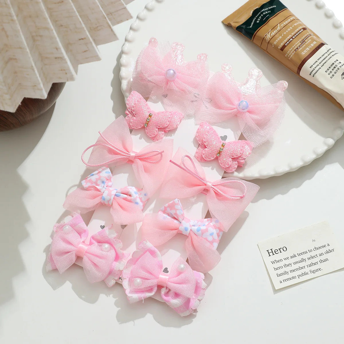 10pcs bow hair accessories for girls, baby lace hair accessories, hair clip set10pcs bow hair accessories for girls, baby lace h